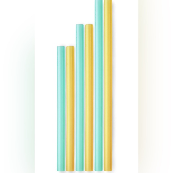 Silikids Silicone Reusable Straws - Teal & Orange - Picture 9 of 9